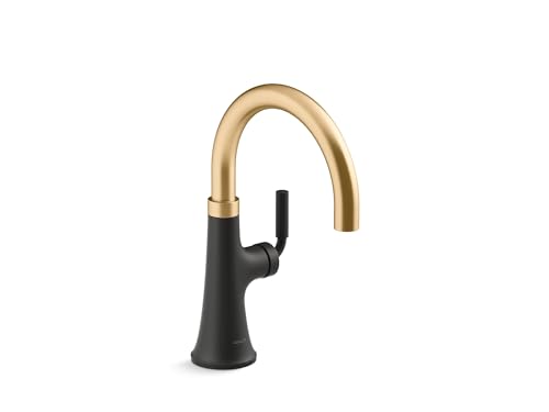 KOHLER 23767-BMB Kitchen, Tone, Swing Spout Bar Brushed Gold, 3-Spray