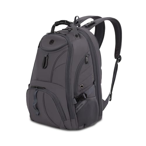 Image of SWISSGEAR 1900 ScanSmart Laptop Backpack, Fits Most 17-Inch Laptops, TSA-Friendly Lay-Flat Design, RFID Protection, and Tablet Pocket, Black, 31L, 18.5-Inch