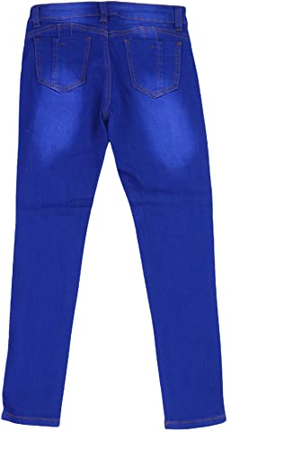 Image of ToBeInStyle Girl's Denim Easy Styling Classic Timeless Everyday Jeans Zip-Up Closure