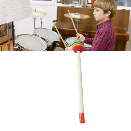 2 piezas de baquetas para niños, baquetas de plástico en forma de paleta arcoíris para percusión manual, accesorios para instrumentos musicales miniatura 2
