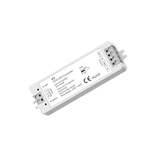 Télécommande lumière CCT V2 avec variateur continu 2.4G pour bande LED double couleur