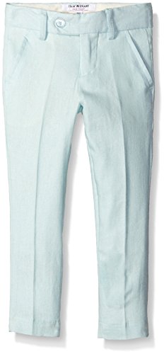Isaac Mizrahi Slim Boys Solid Linen Pants, Sky Blue, 7