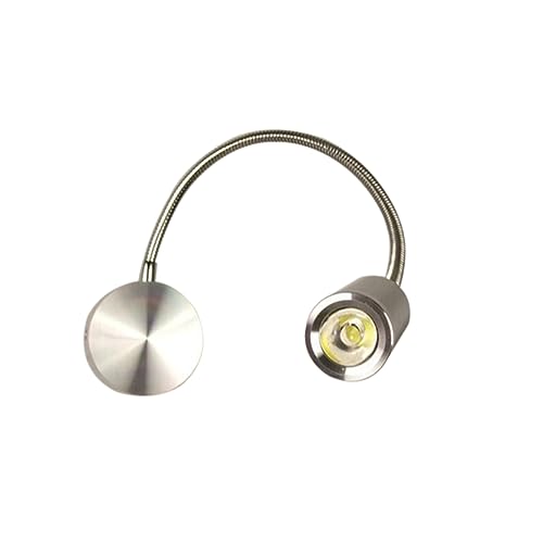 Veemoon LED Reading Light Flexible Arm Wall Light Gooseneck Design for Bedside Bedroom Study Desk White Finish Hours Lifespan