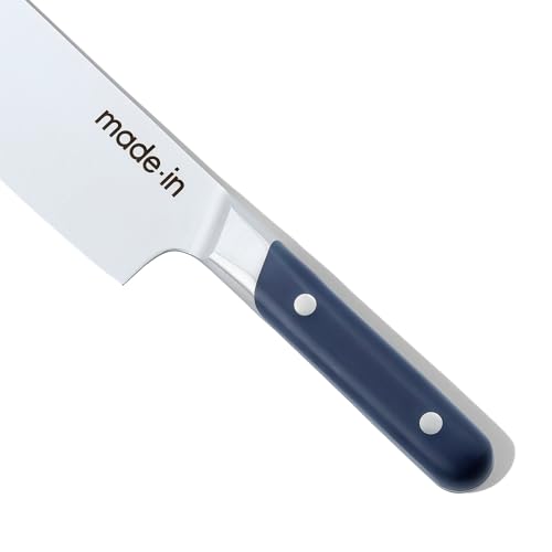 Image of Made In Cookware - 6 inch Nakiri Knife - Crafted in France - Full Tang With Harbour Blue Handle