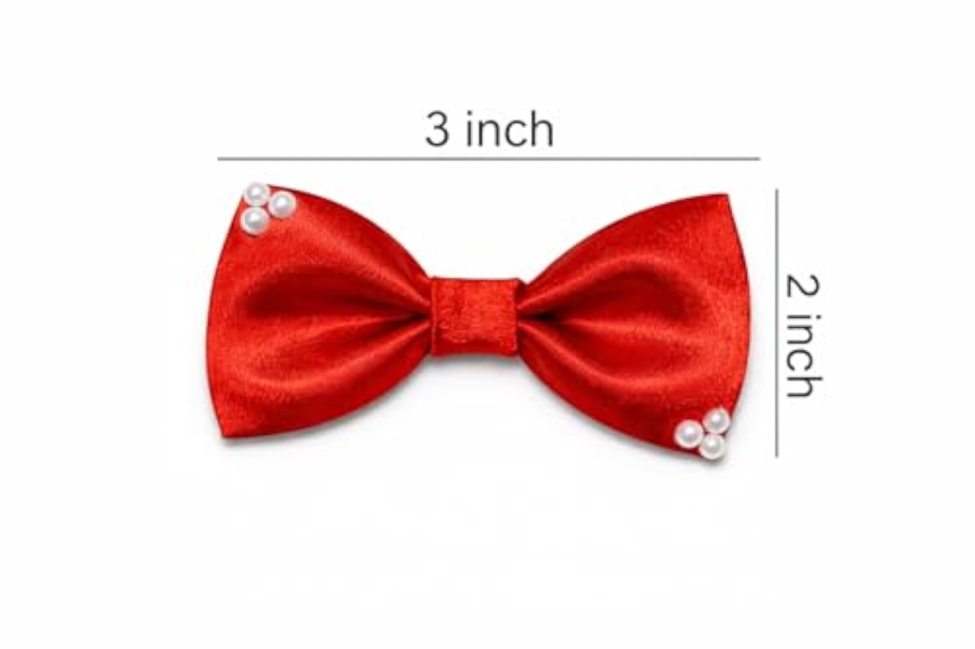 Satin Pearl Bow Hair Clips for Girls, Elegant Multicolor Set
