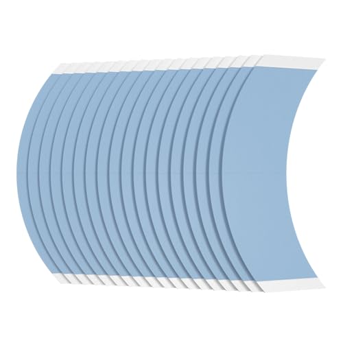 Sunshine Tape Premium Blue Liner Lace Front Hold Wig Tape | 72pcs | Double Sided Adhesive Tape for Toupee | Strong Hold Waterproof Strips | Made in USA (72, CC Curve) - Thumbnail 3