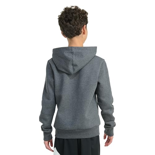 adidas Boys' Long Sleeve Essential Linear Embroidered Fleece Pullover Hoodie4