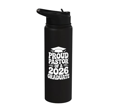 Proud Pastor of a 2026 Graduate, Minister, Church Clergy Stainless Steel Insulated Water Bottle