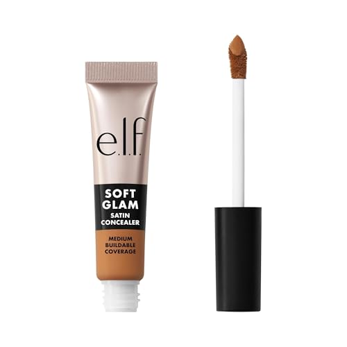 Image of e.l.f. Soft Glam Satin Concealer, Medium Coverage For Blemishes & Under-Eye, Crease-Resistant, Long Lasting, Vegan & Cruelty-Free, 45 Tan Warm