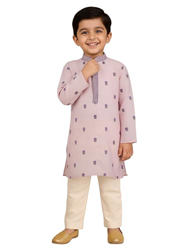 Pyjama kurta garçon satin floral tenue Navratri Vastramay