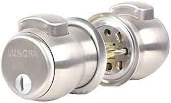 Europa Feather Touch Press Button Cylindrical Lock | Stainless Steel Bathroom Door Lock | Keyless Inside Operation | Durable Silver Finish | Smooth Push Button Mechanism