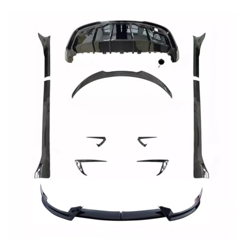 ZJP Full Body Kits for Tesla Model Y 2019-2024, 11PCS, Rear Diffuser, Side Skirts, Front Splitter Lip, Spoiler, Lamp Eyebrow Wind Knife Leaf Board Wind Knife (Classic Style, Glossy Black)