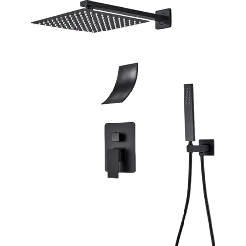 Ensembles de douche mate murale pour mitigeur de douche chaude encastrable