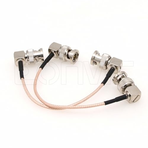 Eonvic 75 Ohm BNC Male Right Angle RG179 Coax Cable for BMCC BMPC Hyperdeck Cameras(15cm,2pcs) - Image 4