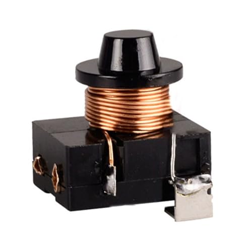 Lawnoval Relais de démarrage pour compresseur de réfrigérateur, 24 x 30 x 32 mm, 1/2 1/4 1/6 1/5, compatible avec différents modèles de réfrigérateur, noir