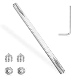 Vierkantstift 8mm x150mm für Türklinke, Vierkant für Türgriff Spindelstange, Drückerstift Vierkantstift für Türgriffe Türschloss Innentür Befestigungsstift Türgriff Stahl,mit 1 Schlüssel,4 Schrauben