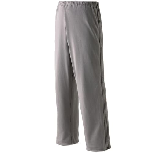 男性用 パンツ 裏起毛 脇全開 スウェット パンツ ズボン 高齢者 紳士 シニア メンズ 介護用 秋冬用 ak19(グレー 3L)