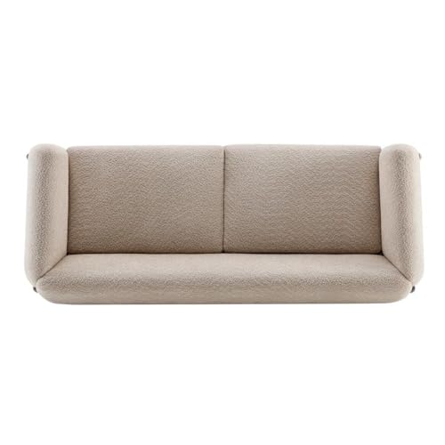 Image of Boucle Upholstered 5-Seater Sofa and Loveseat Almond