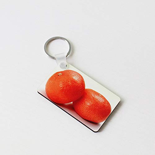 Image of Fbaby 10pcs DIY Sublimation Double-Sided Heat Transfer Keychain Blanks Wooden Hard Board Key Rings White Blank MDF Key Chain for Heat Press (Rectangle)