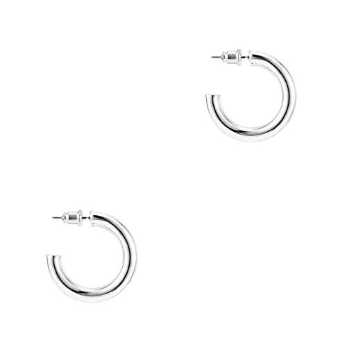 Image of PAVOI 14K Gold Plated Hoop Earrings For Women - 3.5mm Thick Infinity Gold Hoops Women Earrings - Plated Loop - Lightweight Set