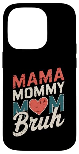 Vintage Mama Mommy Mom Bruh Camiseta del Día de la Madre Mujer Carcasa para iPhone 14 Pro