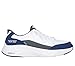 Skechers Men's Contour Foam Cozy Fit Hands Free Slip-in Sneaker,White/Navy,9.5 Wide