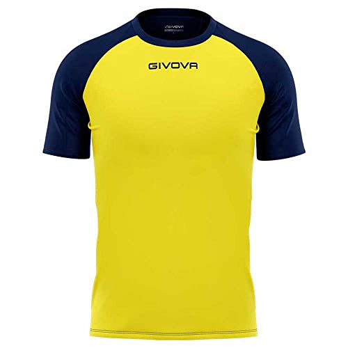 Shirt Capo Interlock Giallo/BLU Tg. M