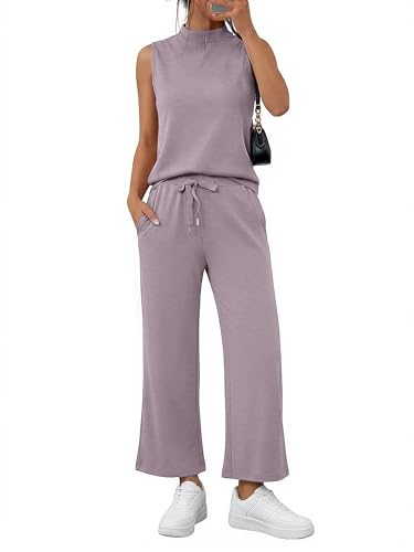 Casly Lamiit 2 Piece Lounge Set Sleeveless High Neck Tank