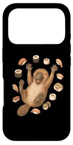 カモノハシ 寿司 レトロ ヴィンテージ 動物好き スマホケース iPhone 17 Pro 用