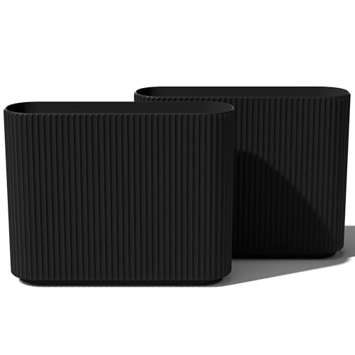Image of Veradek Demi Series Span Planter - Tall and Wide Outdoor Planter with Shelf