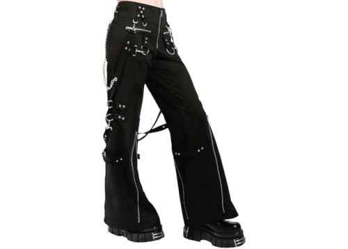 Fashion Gothic Pant Cyber Chain Goth Jeans Punk Rock Black Gothic Vintage Cotton Pant