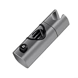 Supporto regolabile per soffione doccia per asta scorrevole 20-25 mm, cromato (nero)