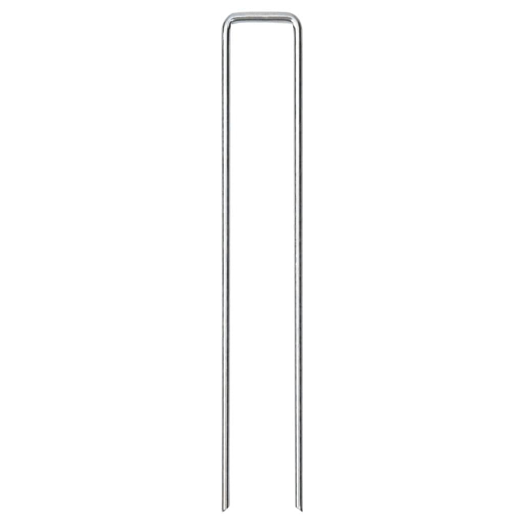 Rekreacja na świeżym powietrzu, kemping i piesze wycieczki, akcesoria namiotowe śledzie w kształcie litery U 25 szt. 20 x 3,5 cm stal ocynkowana