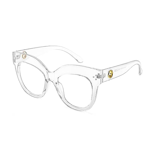 Image of FEISEDY Cat Eye Blue Light Glasses Oversized Vintage Chunky Computer Glasses for Women Hipster Party B0026