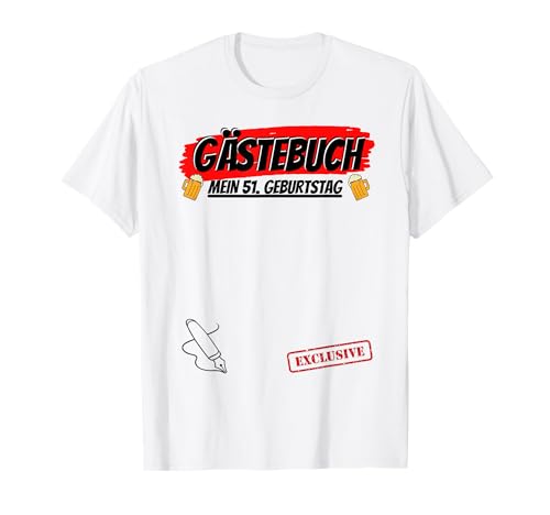 Libro de visitas para 51 años, 51 cumpleaños, divertido regalo Camiseta