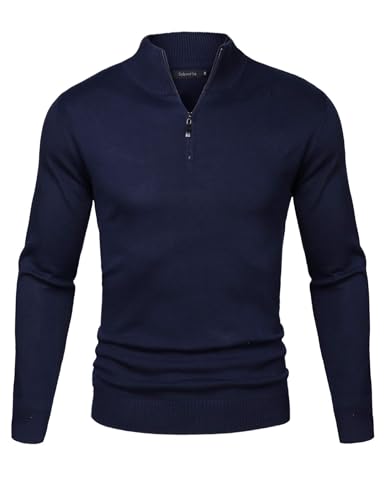 Sykooria Jersey Hombre Invierno Cuello Alto Suéter de Punto