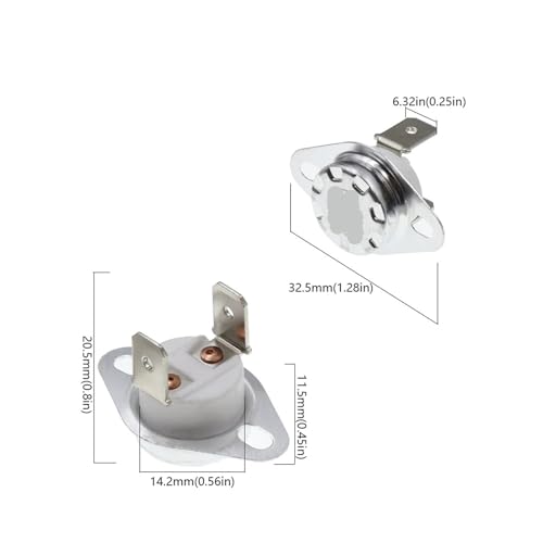 Interruptor KSD302 16A 250V normalmente abierto de 65C para control térmico 4
