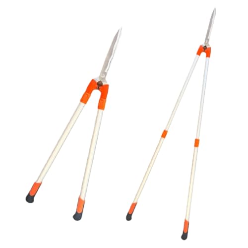 zjdgweh 伸縮ハンドル付きの刈込鋏、柄の長い庭の剪定ばさみは1.3m/1.5m/1.8に調整できます 伸縮式軽量強力刈込鋏 細かい剪定、低木、耐久性と鋭いガーデンシザー 実用なタイプ 耐久性 庭園 街路樹 農園 果樹 (伸縮可能114-180cm)