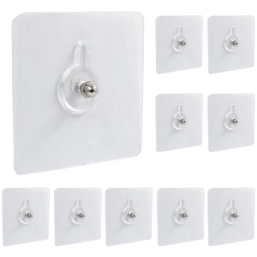 Hitefu Self-Adhesive Wall Hooks 10pcs 8mm