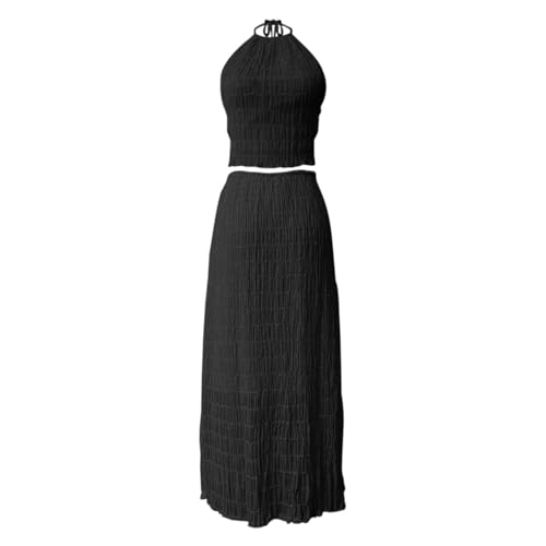 Ensemble maxi jupe 2 pièces fluide mousseline pour vêtement été léger - 6