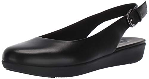 FitFlop Women's Sarita Sling Backs Ballet Flat, All Black, US06.5 M US