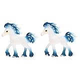 Abaodam 2 Piezas Modelo De Unicornio Figuras De Animales Salvajes Juguetes Decoración De Escritorio De Unicornio Estatuillas De Hadas Mini Animales En Miniatura Mini Juguetes El Plastico