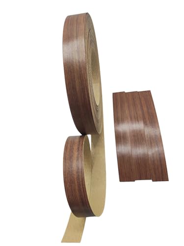 Image of HGKJHFmelamine Edging Tape. 13 /16in*50ft,pre Coated with hot melt Adhesive Flexible Veneer Edge Edging, Used for Cabinet and Furniture Maintenance (No15-Walnut Color, 13 /16in*50ft)