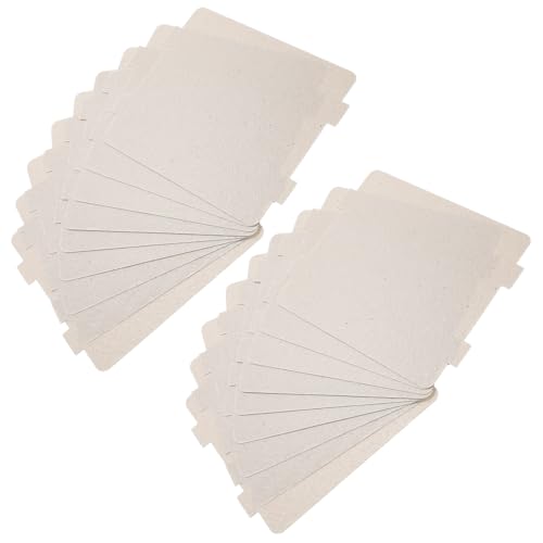 FONDOTIN 20 Fogli di Mica per Microonde Tagliabili 108X99 MM Fogli Isolanti Resistenti a 600°C per Riparazione e Sostituzione Accessori Forno a Microonde Coperture Piastre Mica Durevoli