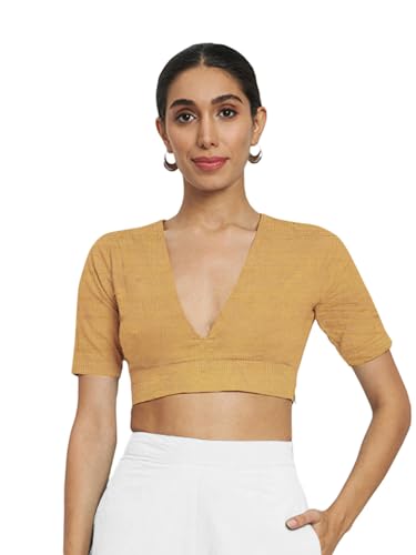Image of Thevasa Women's Dupion Raw Silk Divine Depth Blouse