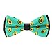 WUXEKZO Men's Boys Fashion Avocado Repeating Pattern Mint Green Pre-Tied Bow Ties, Adjustable Neck Band Creative Bow Ties for Holiday Party, New Year, Suit