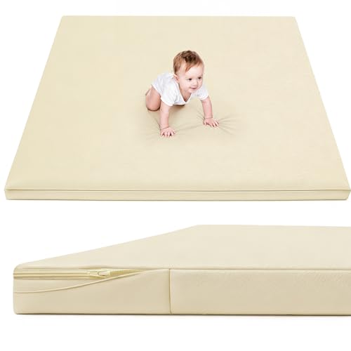 ILPEOD Waterproof Baby Play Mat for Floor 1.3"Thick Memory Foam