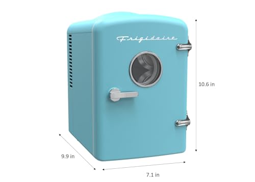 Frigidaire EFMIS171 Retro Mini Portable Personal Fridge - Ideal for Home, Office or Dorm - Includes Carrying Handle, AC/DC Wall/Car Charger (SkyBlu) by Frigidaire - Image 9