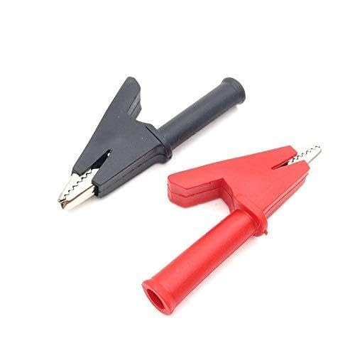 Pince crocodile avec fiche banane 4mm noire et rouge pour test électrique