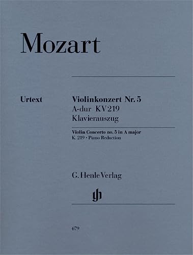 Couverture de Concerto K219 La Majeur --- Violon/Piano